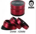 Moulin Kush Borealis 4 parties avec récupérateur 63 mm rouge